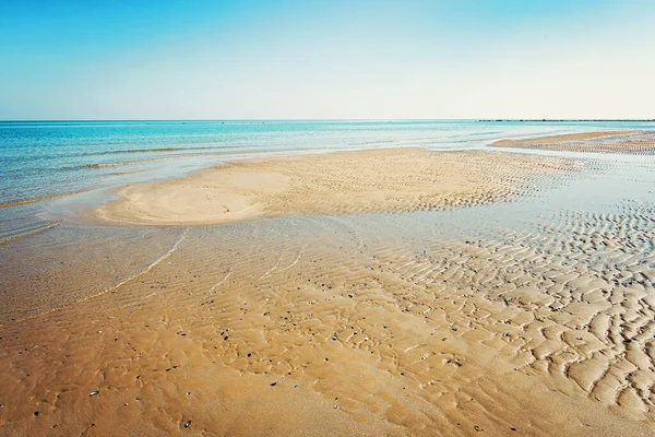 View Adriatic Sea Sandy Beach Pesaro Italy Sunny Spring Day — Stock Photo, Image