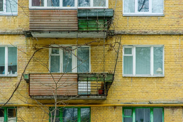 Типовий Балкон Києві Українська — стокове фото
