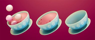 Japon Shiruko, Zenzai ve Çin Hongdou Tangyuan olarak da bilinen ve Doğu Asya 'da kış aylarında sıkça servis edilen kırmızı fasulyeli 3 boyutlu tatlı çorba.