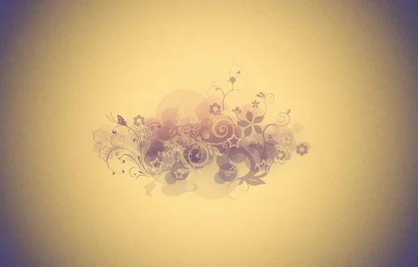 Yellow and purple background with elements