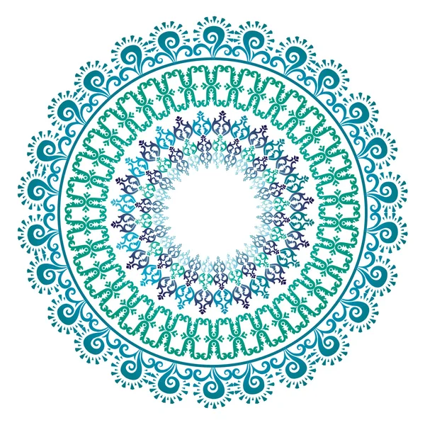 Oriental pattern and ornaments (circular pattern) — Stock Vector