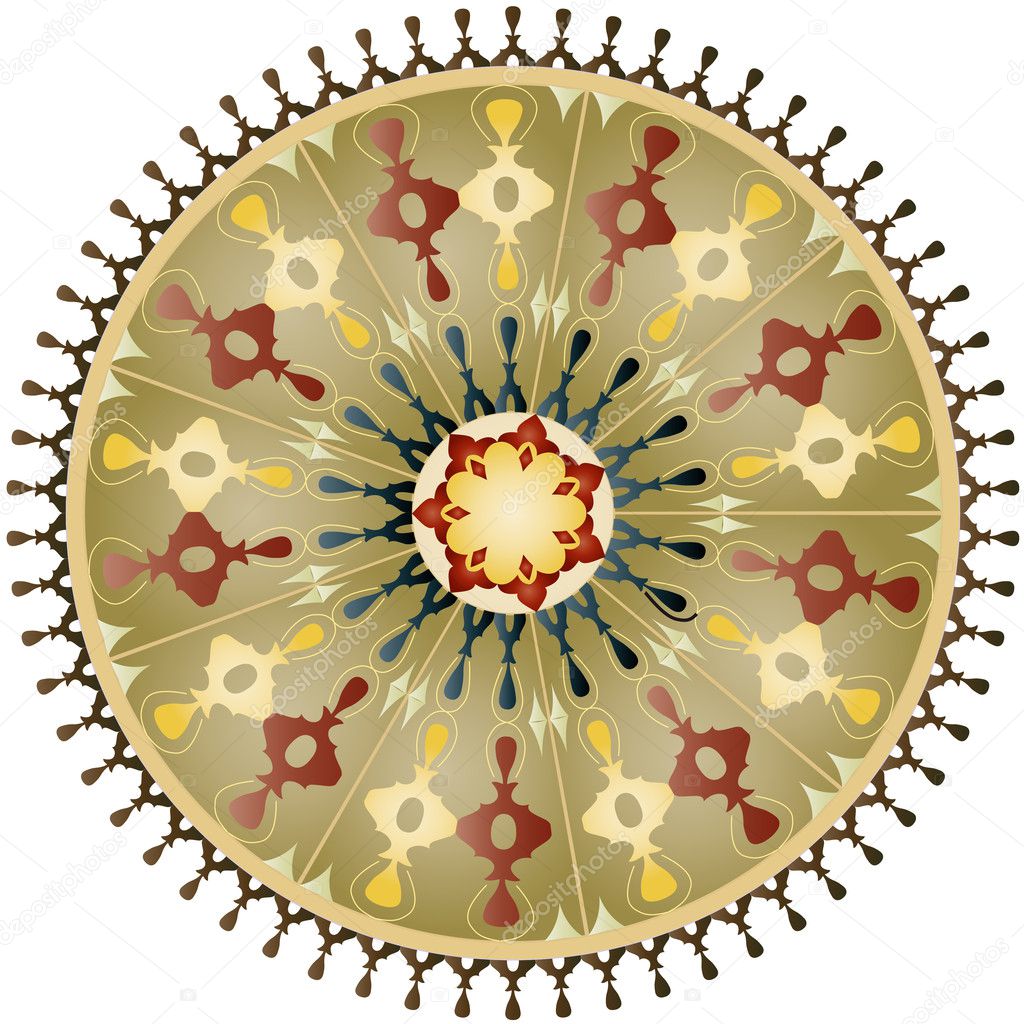 Oriental pattern and ornaments (circular pattern)