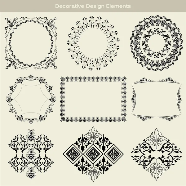 Decoratieve designelementen — Stockvector