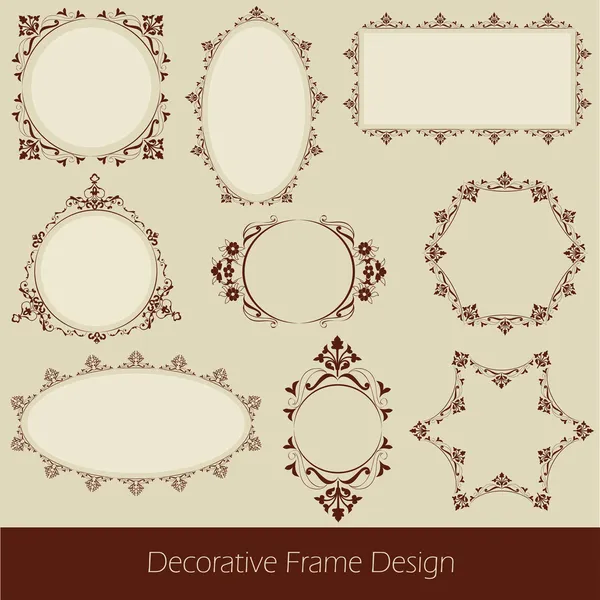 Vintage frame set — Stock Vector