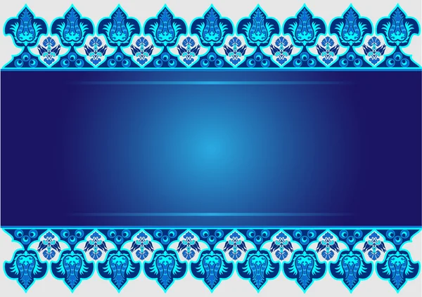 Blue ottoman serial patterns eleven — Stock Vector