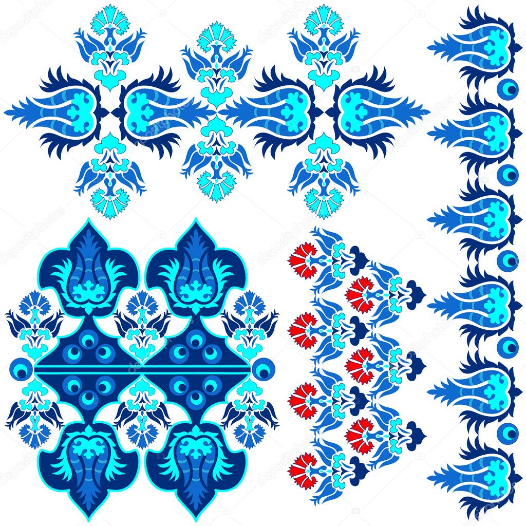 blue ottoman serial patterns eight