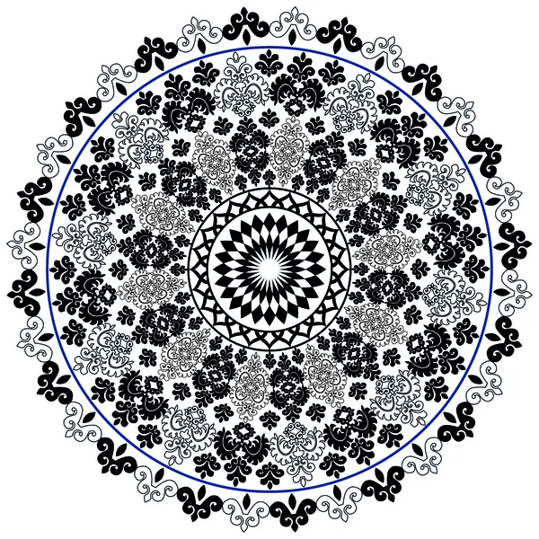 Černé orientálním vzorem a ornamenty — Stockový vektor