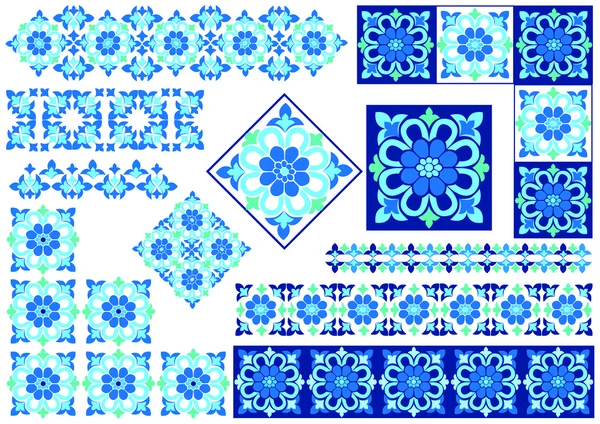 Blaues dekoratives Gestaltungselement — Stockvektor