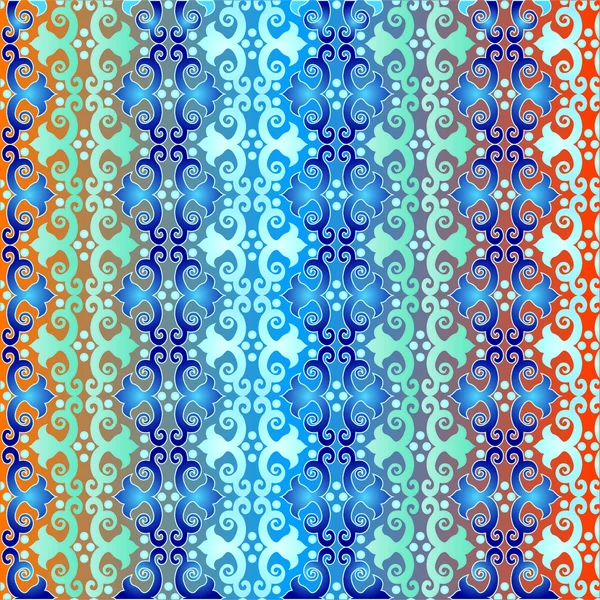 Seamless pattern islamic style blue version one — Stock Vector