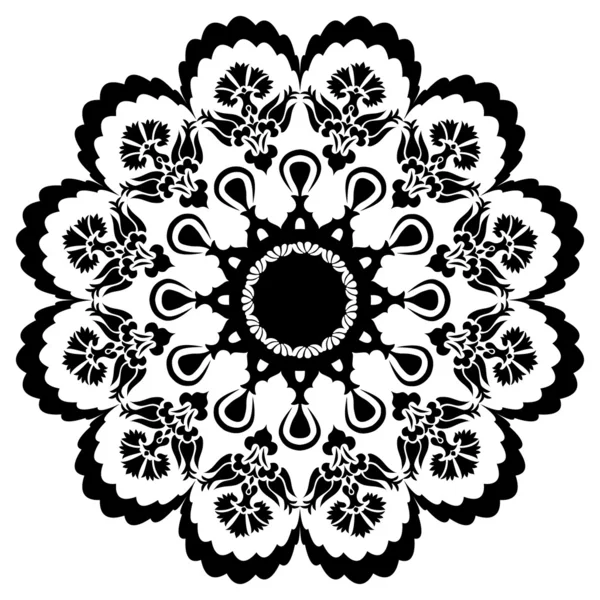 Otomana negro serie patrones diecisiete — Archivo Imágenes Vectoriales