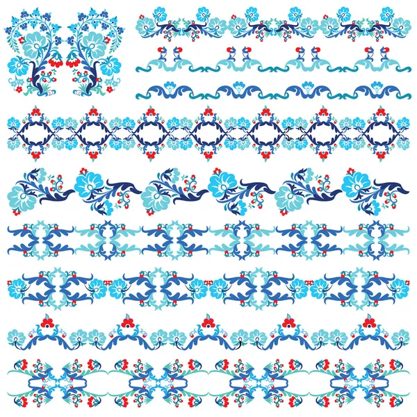 Mavi oryantal sınır ve süsleme 10