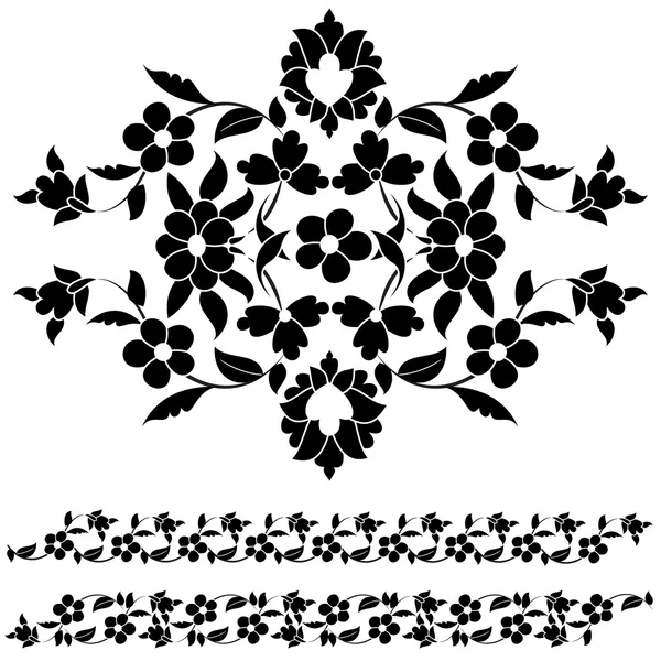 Noir et blanc motifs élégants — Image vectorielle
