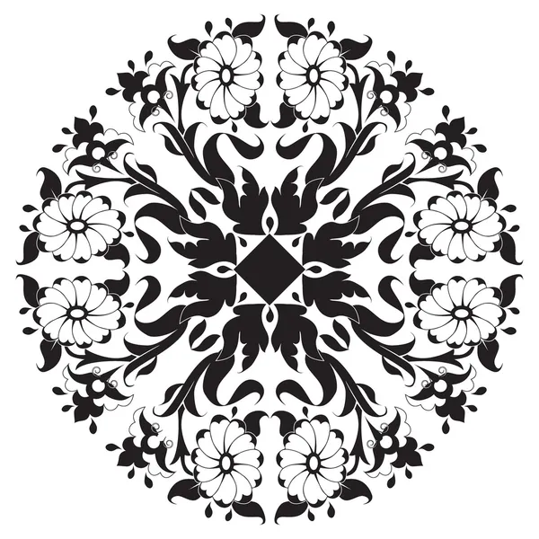 黒と白オットマン シリアル パターン 20-4 — ストックベクタ
