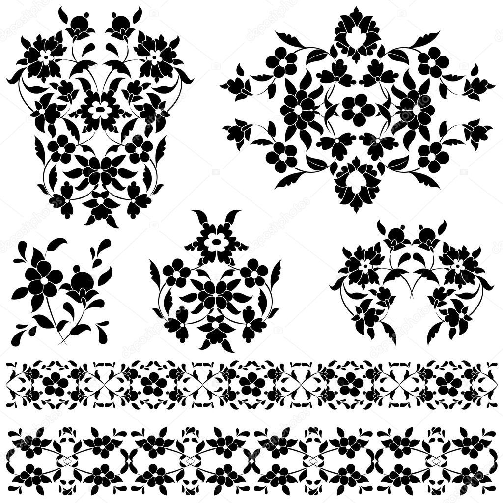 elegant pattern black and white