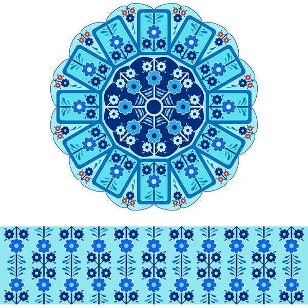 Oosterse Ottomaanse ontwerp gekleurde versie — Stockvector