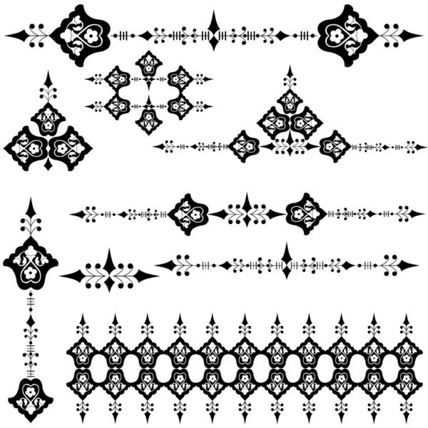 Oosterse Ottomaanse ontwerp drie versie — Stockvector