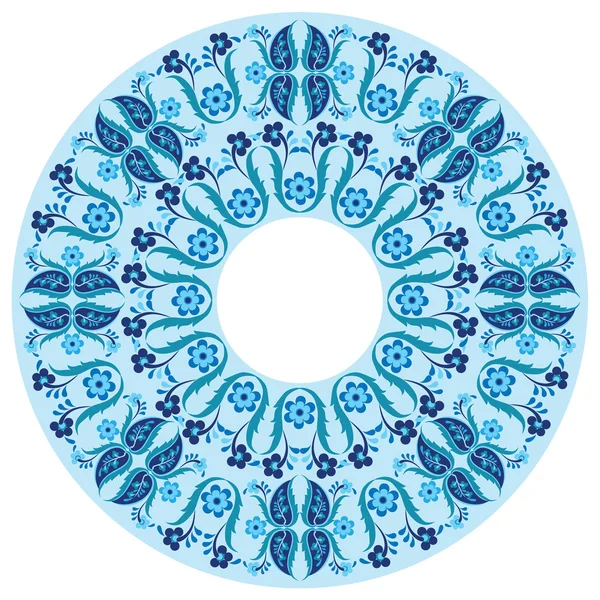 Blue oriental ottoman design nineteen — Stock Vector