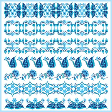 oryantal Osmanlı sınır tasarlamak iki mavi 