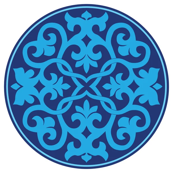 Blue oriental ottoman design twenty-three — Stock Vector