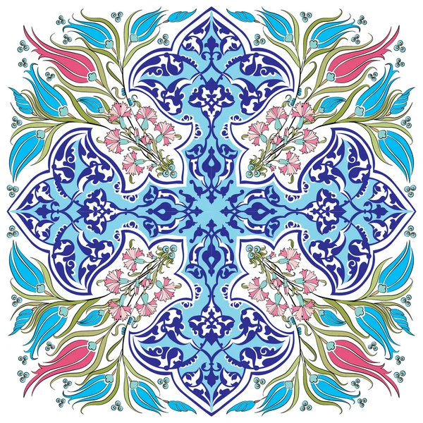 Niebieski Osmańskiego seryjny wzory dwadzieścia-siedem wersji — Wektor stockowy