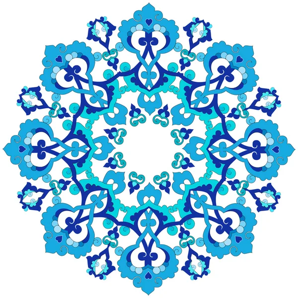 Blå orientaliska ottomansk design trettiotre — Stock vektor