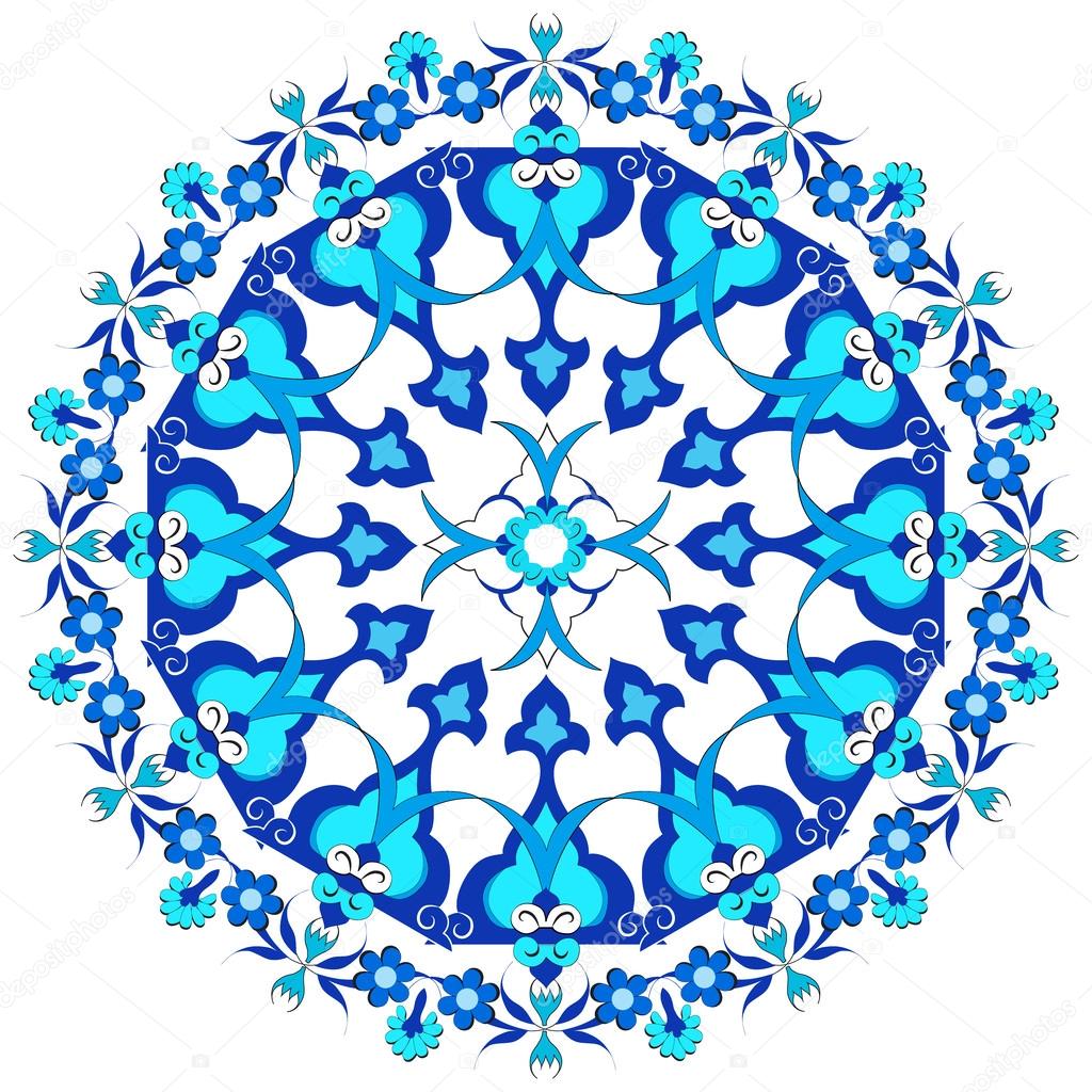 blue oriental ottoman design twenty-eight