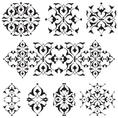 oryantal sınır ve süsleme on dokuz