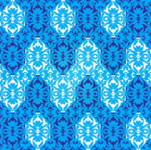 Blå ottomanska dekorativa bakgrund två — Stock vektor