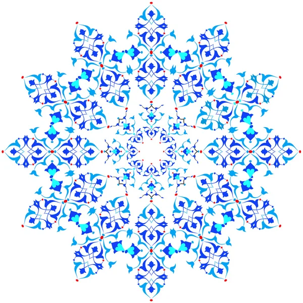 Blue oriental ottoman design thirty-five — Stock Vector