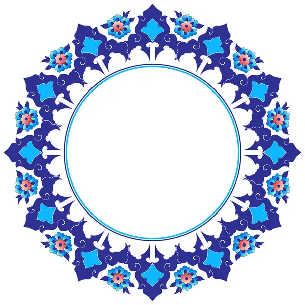 Каркас с цветами османского искусства — стоковый вектор