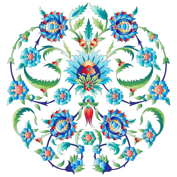 Arte ottomana fiori sette — Vettoriale Stock