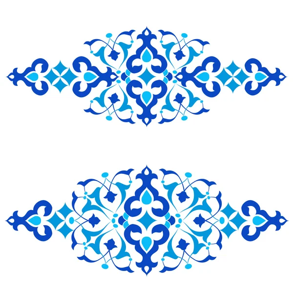 Ottoman motifs blue design series of fifty three — Stock Vector