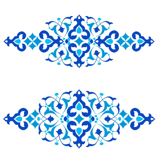 Motivos otomanos azul diseño serie de cincuenta y tres — Archivo Imágenes Vectoriales