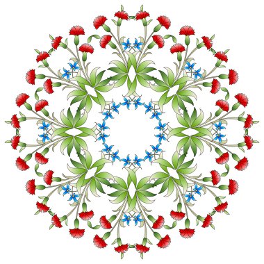 Osmanlı sanat çiçek yirmi bir