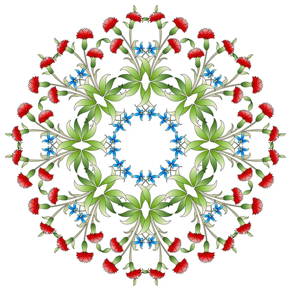 Osmanlı sanat çiçek yirmi bir — Stok Vektör