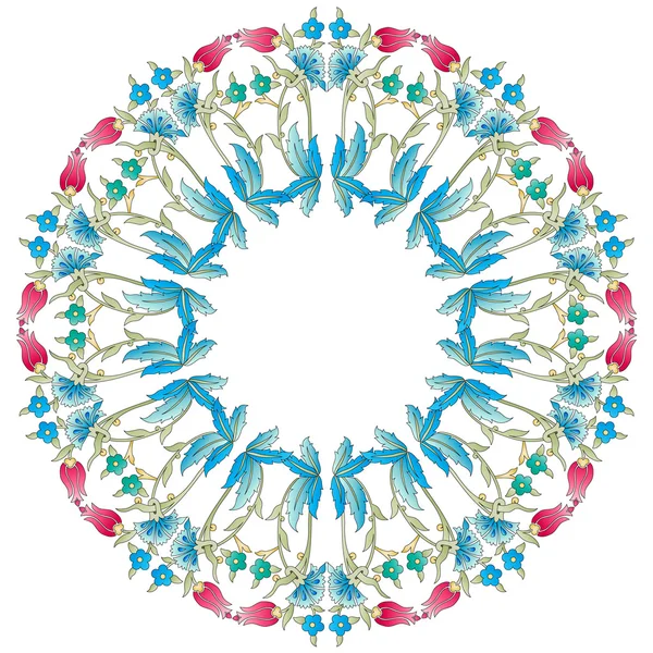 Elli altı Osmanlı motifleri mavi tasarım serisi — Stok Vektör
