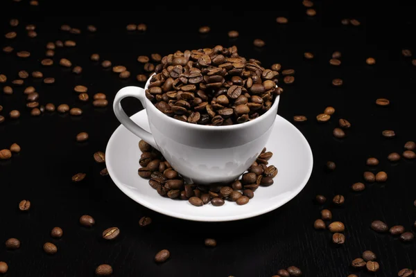 Šálek kávových zrn — Stock fotografie
