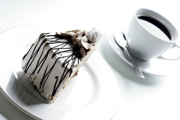 Kuchen und Kaffee — Stockfoto