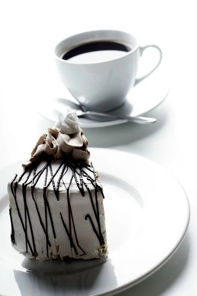 Kuchen und Kaffee — Stockfoto