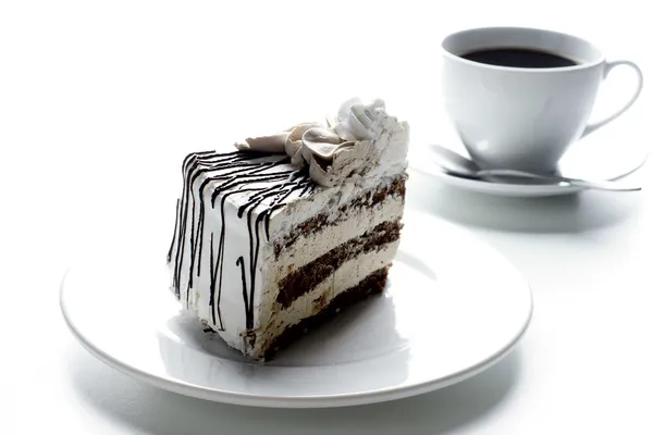 케이크와 커피 — 스톡 사진