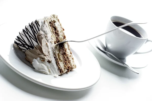 Ciasto i kawa — Zdjęcie stockowe
