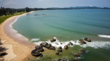 Boş kumsal. Kuş bakışı görünüm
