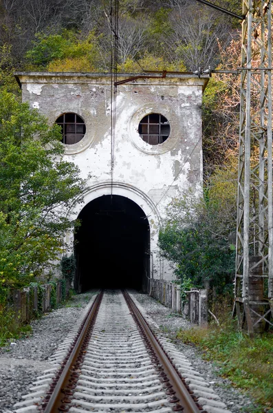 Entrance to the old railway tunnel — Stock Photo, Image