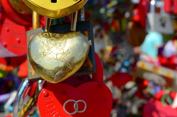 Colored wedding locks — Stock Photo, Image