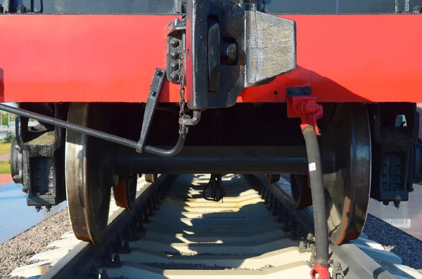 Vista trasera de un vagón de carbón — Foto de Stock