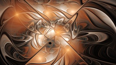 Üç boyutlu soyut fraktal arkaplan. Broşür, web, reklamlar ve diğer grafik tasarımcıları için tasarım öğesi. Dijital kolaj. Raster klipsi sanatı