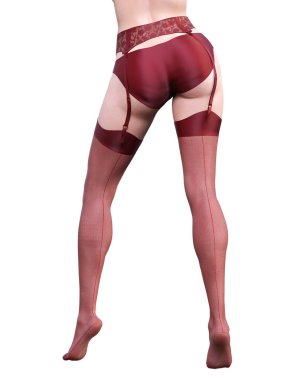3D güzel seksi kadın bacaklar kırmızı iç çamaşırı ve çorap. Kadın stüdyo fotoğrafçılığı. Yüksek topuk. Kavramsal moda sanat. Baştan çıkarıcı samimi poz. İzole illüstrasyon render. Yaz samimi giyim.