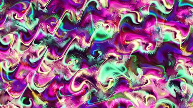 Soyut fantezi süs deseni. Tebrik kartları veya tişörtler için yaratıcı fraktal tasarım