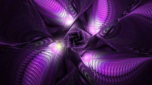 3D超现实的例证 神圣的几何图形神秘的放松模式 分形抽象纹理 数码艺术图形占星术魔术 — 图库照片