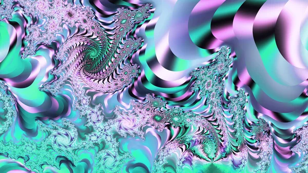 Abstracte Fractal Vormen Fantasie Kleurrijke Chaotische Fractal Textuur Weergave Illustratiepatroon — Stockfoto